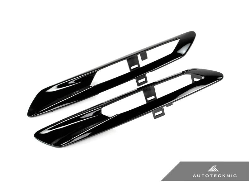 AutoTecknic Replacement Glazing Black Fender Light Trims - F10 Sedan / F11 Wagon | 5 Series