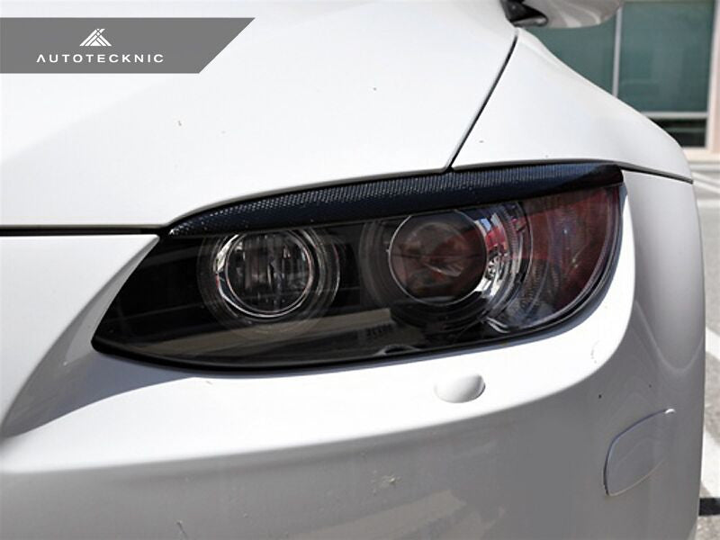 AutoTecknic Carbon Fiber Headlight Covers -  BMW E92/ E93 (pre-facelift) 3 Series Coupe/ Convertible & M3