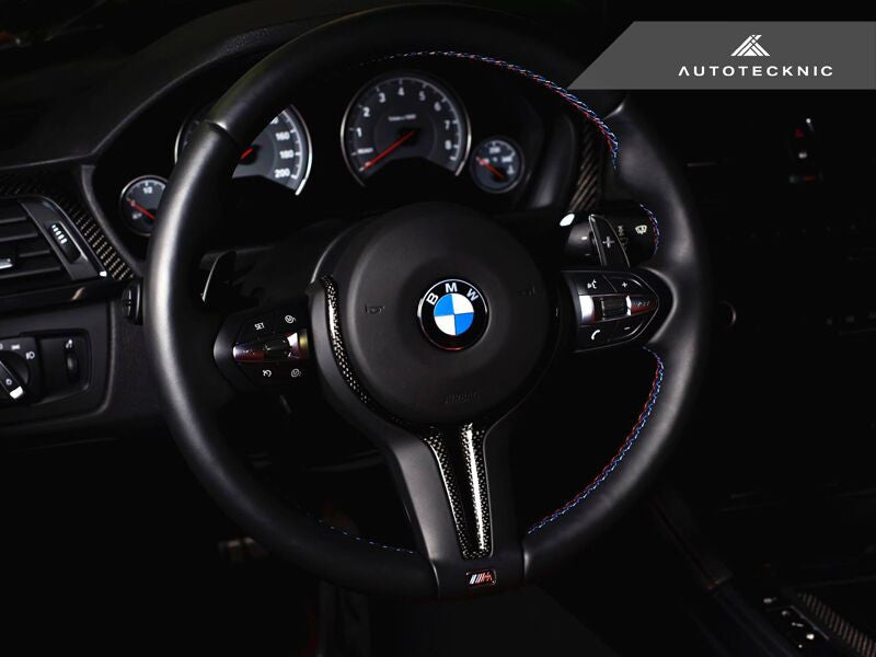 AutoTecknic Carbon Fiber Steering Wheel Trim - BMW F80 M3 | F82 M4 | F10 M5 LCI | F06 F12 F13 M6