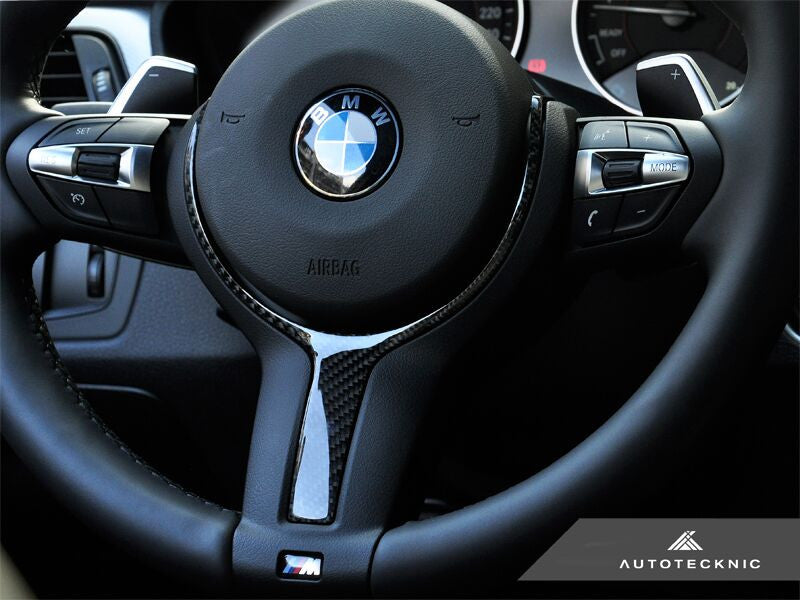 AutoTecknic Carbon Fiber M-Sport Steering Wheel Trim - F30 & F31 M-Sport | F10 M5 LCI | F12 M6 | F15 X5 M-Sport