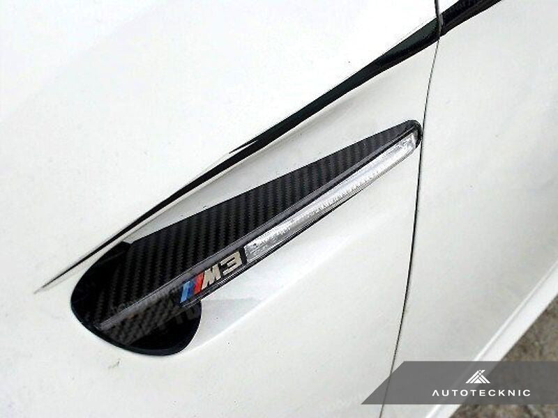 AutoTecknic Replacement Carbon Fiber Fender Gills - E90 Sedan / E92 Coupe / E93 Cabrio | M3